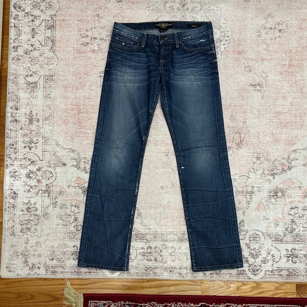 Lucky Brand Dark Blue Straight Skinny Jeans
